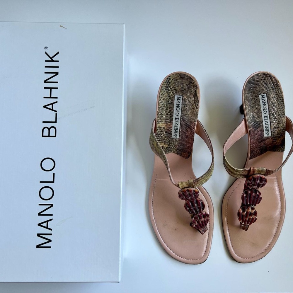 Manolo Blahnik Coral Snake Thong